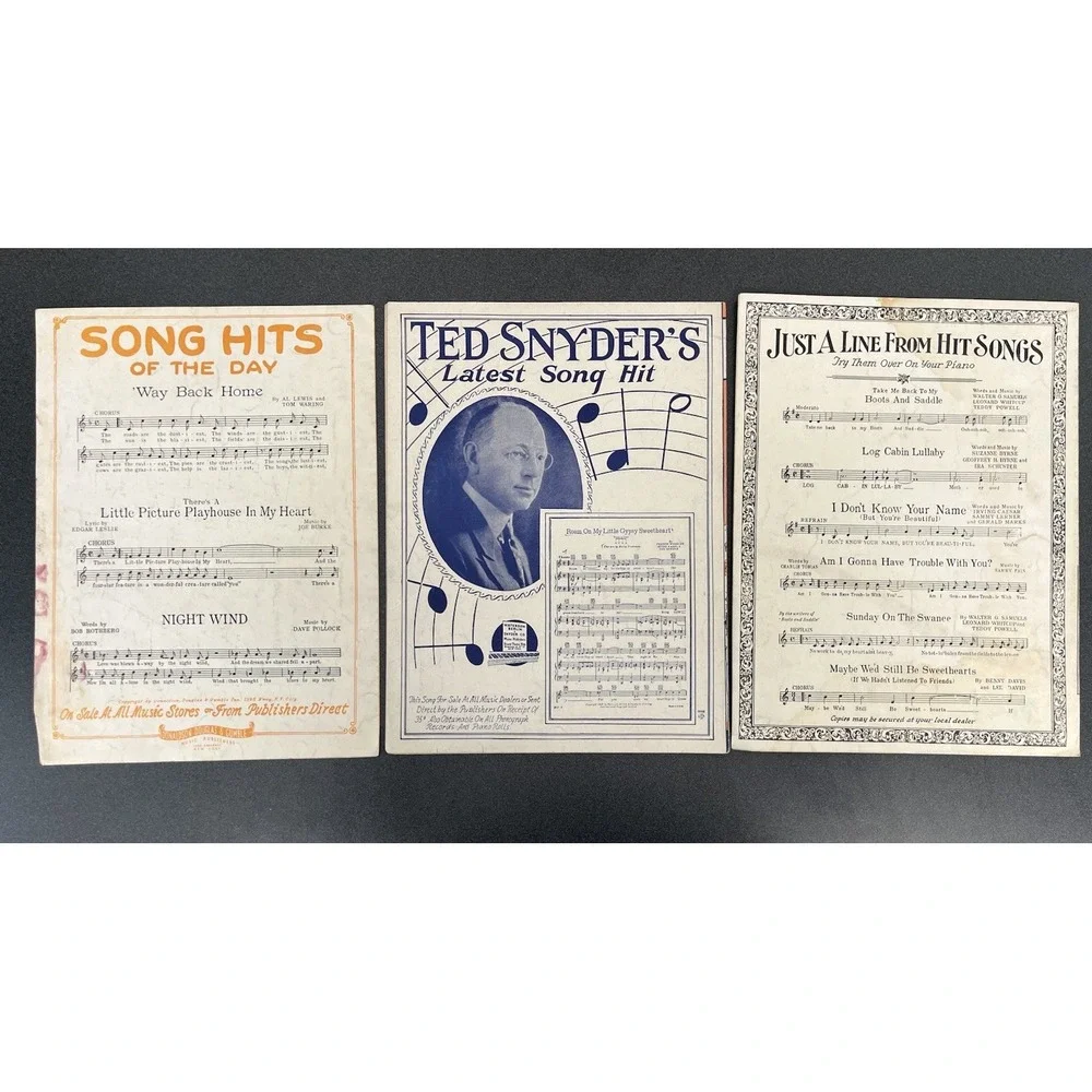 Lot of 15 Sheet Music Pieces Cover Art Musicals Movies Crafts Scrapbooking